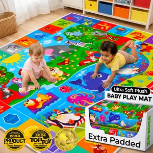 QUOKKA Baby Mat for Floor Play for Babies 6-12 Months – Super Soft Baby Floor Play Mat for Toddlers 1-3