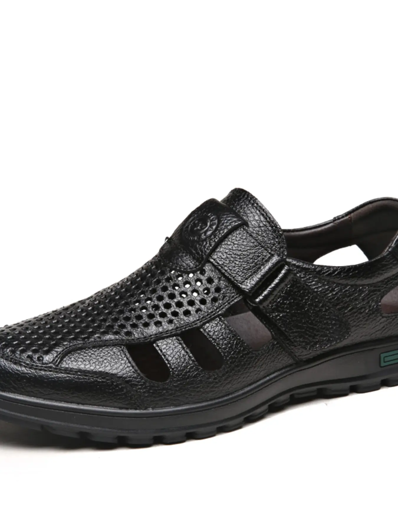Summer New Genuine Leather First Layer Cowhide Hollow Out Sandals Shoes, Stylish Design and Comfortable Footwear for Women, Walking Shoes, Dressy Summer Shoes