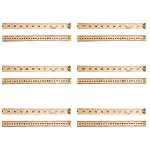 Meter Stick Ruler with Metal End, Pack of 6