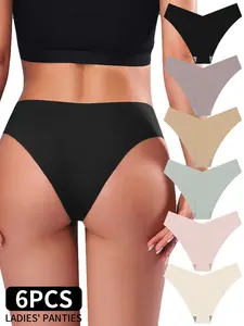 Women's Sexy Underwear Set, Soft Comfortable Skin-Friendly Health Design, Seamless Elegant Panties for Daily Rest & Sports Wear