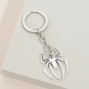 Spider Keychain Araneid Animal Key Ring Metal Key Chains Halloween Gifts For Women Men Handbag Accessorie DIY Handmade Jewelry