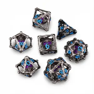 3D Skull Hollow-Out Metal D20 | Cthulhu & Gothic Style for DND Tabletop RPG | Intricate 3D Sculpted Collector‘s dice roll Vibrant Orange and Yellow Icosahedron Dice Set