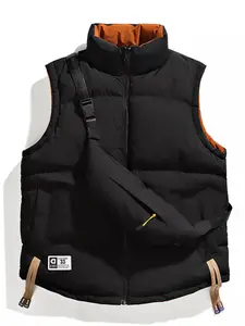 Men's Plus Size Sleeveless Padded Puffer Vest