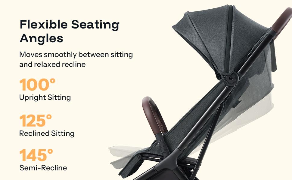 HARPPA Foldable Baby Stroller for Toddlers with Canopy, One Hand Fold with Cup Holder, Multi-Position Recline, Large Storage Basket, For Outdoor & Travel