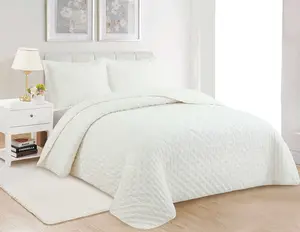 LUNA Textured Floral Quilt Set (3 Piece)