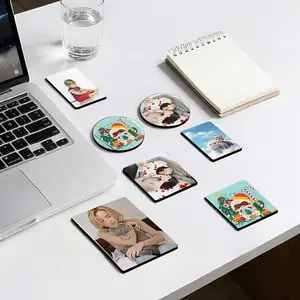 20 Pack Clear Acrylic DIY Fridge Magnets Set with Adhesive Backing - Square Magnetic Photo Frames for Crafts, Custom Photocard Holder for Kitchen, Classroom, Office（2"x2"x0.16"）