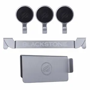 BLACKSTONE Magnetic Griddle Utensil Holders - Gray 5-Piece Magnetic Tools Set with Grease Guard, Grease Gate