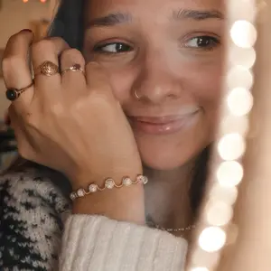 Snow Globe Wire Wrapped Bracelet