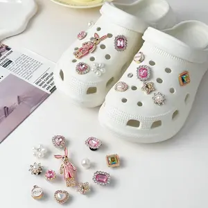 DIY Shoe Charms Alice Rabbit Removable Alloy Baroque Style Shoe Accessories Colorful Shoes Chrams