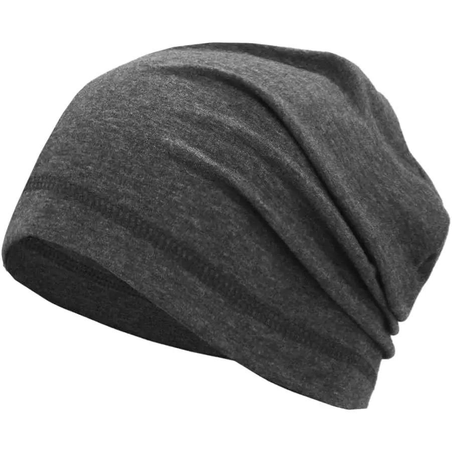 Cotton Beanie, Breathable Thin Sleep Hats, Skull Caps for Running Cycling Hiking Fishing