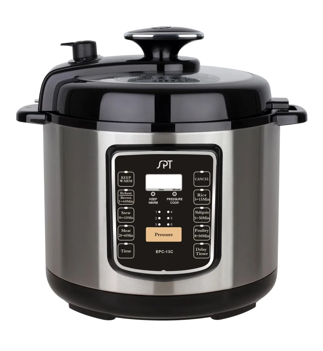 Sunpentown EPC-13CB 6.5 qt. Electric Stainless Steel Pressure Cooker with Quick Release