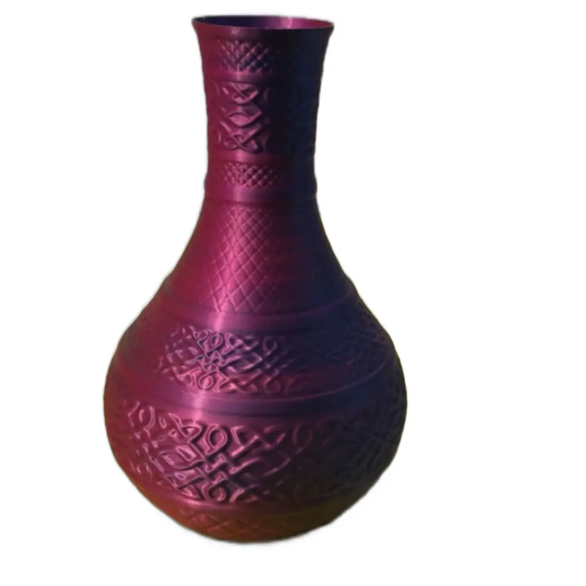 Purple-pink-green- blue ombré vase