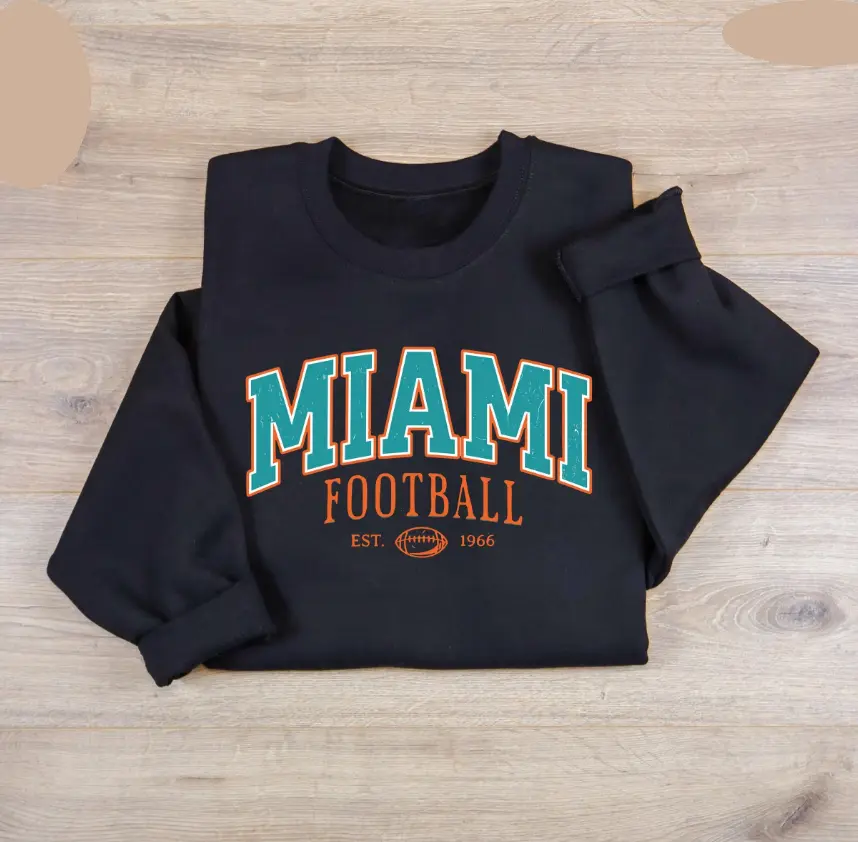 Dolphinsss Fans Gift Sweatshirt, Vintage Miami Football Game Day Wear