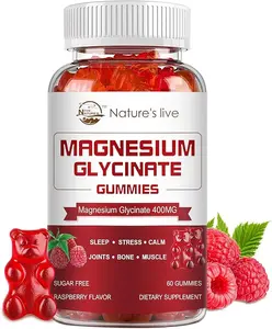 Magnesium Glycinate Gummies, Sugar Free Magnesium Supplement with Magnesium Glycinate 400mg, Magnesium L-Threonate 200mg for Calm Mood, Muscle, Bone & Sleep for Adults, 60 Raspberry Gummies women Healthcare Natural Milk Thistle