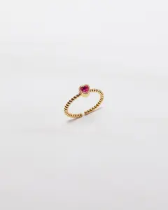 Ruby Beaded Ring