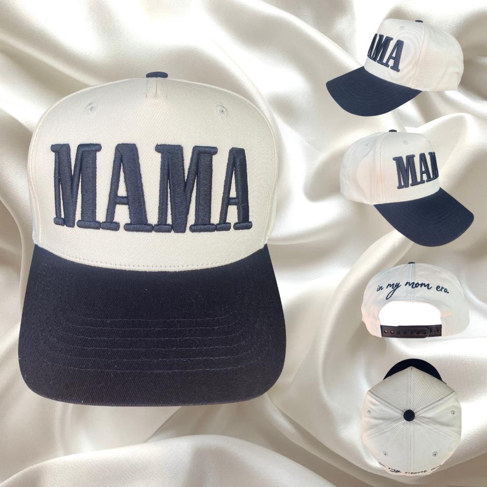 Mommin MAMA Trucker Hat for Women Embroidered Mom Baseball Cap Adjustable Canvas Vintage Hat for Casual Wear, Gift for mother