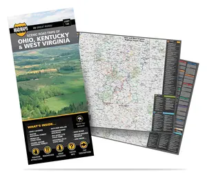 Ohio - N. Kentucky - W. West Virginia: 28 Scenic Road Trips on One Map