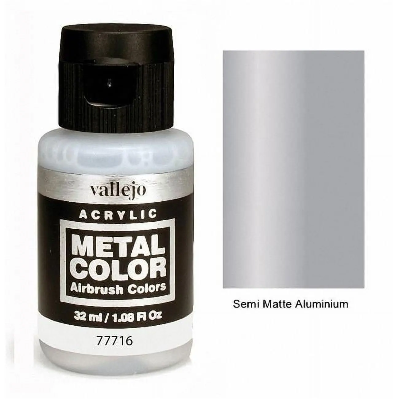 Acrylicos Vallejo VJP77716 32ml Semi Matte Aluminium Metal Color