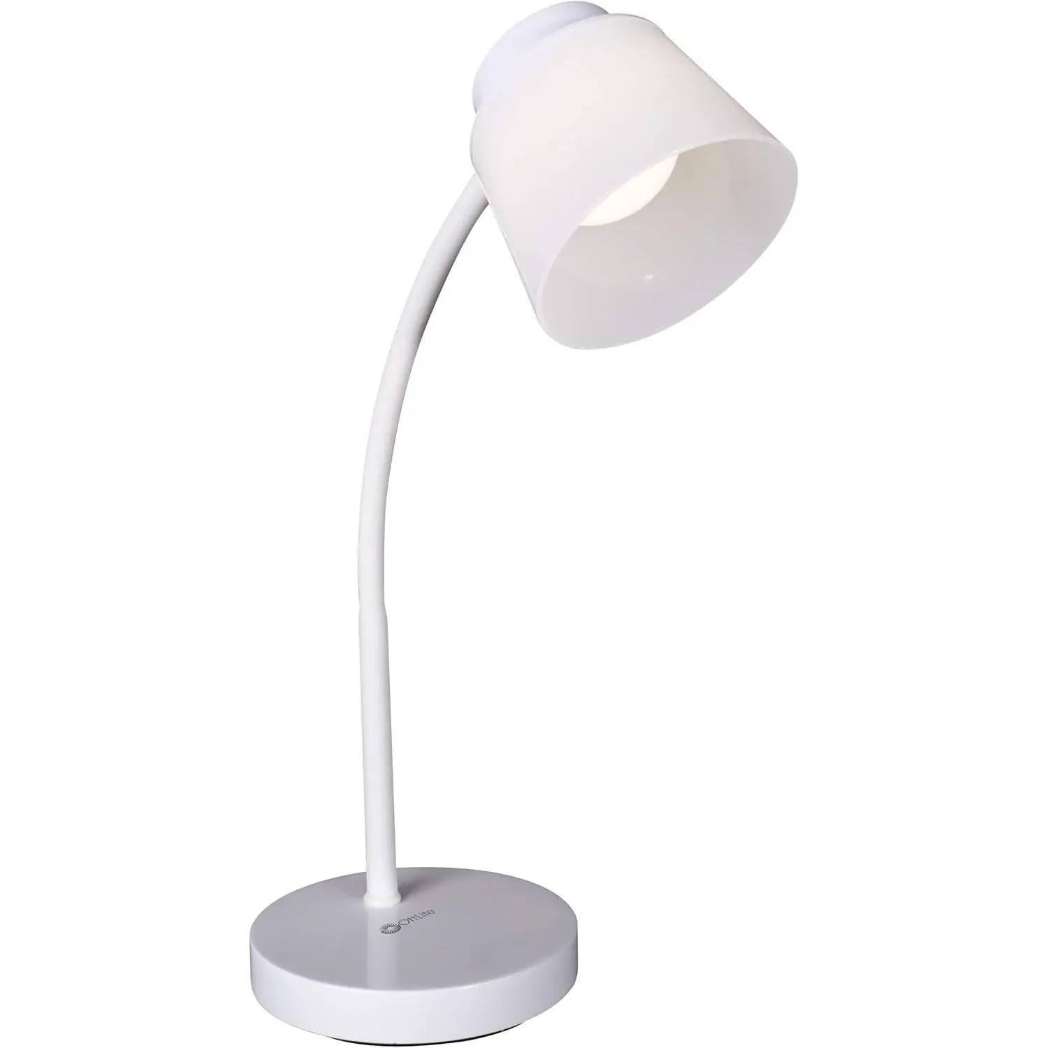 Clarify LED Desk Lamp - 4 Brightness Adjust Settings, Touch Controls, Modern White Design, ClearSun LEDs, Flexible Neck, Indoor Use for Work, Study, Desk Lamps, Adjustable Lamps, Bases & Shades