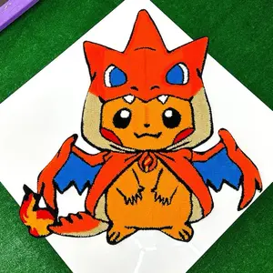 Handmade Kawaii Flame Character, Rug and Wall Decor