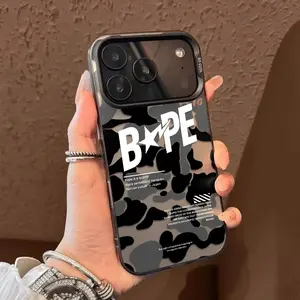 Cool Purple Camouflage Monkeys Cartoon Phone Case FOR IPhone 17 16 15 Pro MAX 14 13 11 12 Pro Plus X XS Colorful IMD Covers Y2k