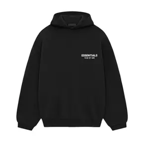 Fear of God Essentials Fleece Hoodie (FW24) Black Authentic Brand New Fashion Streetwear Hypebeast Limited Gift Fear of God Essentials Fleece Hoodie (FW24) Black Authentic Brand New Fashion Streetwear Hypebeast Limited Gift
