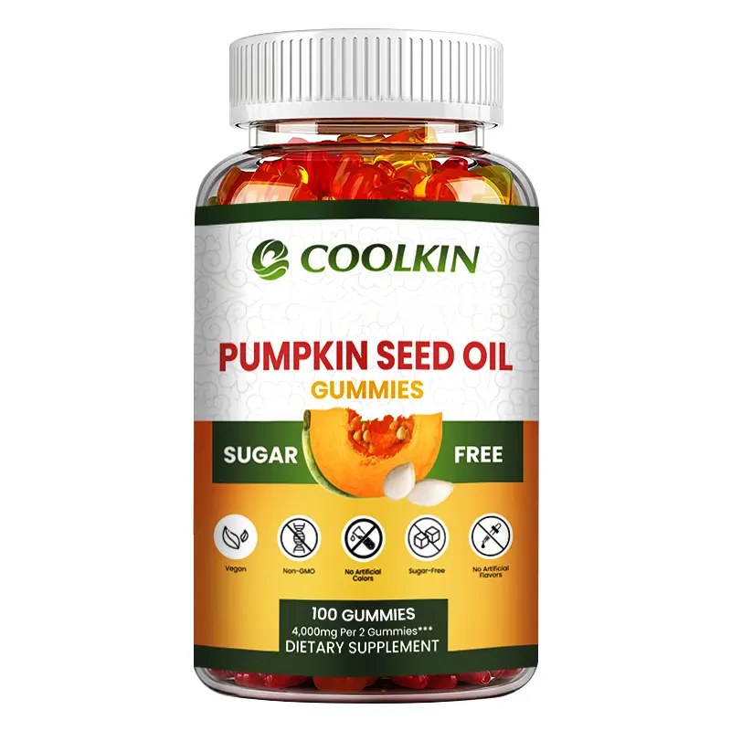 Pumpkin Seed Oil Gummies - 4000mg Pumpkin Seed Natural Ingredients - Vegan, Gluten Free - For Skin, Hair, Prostate
