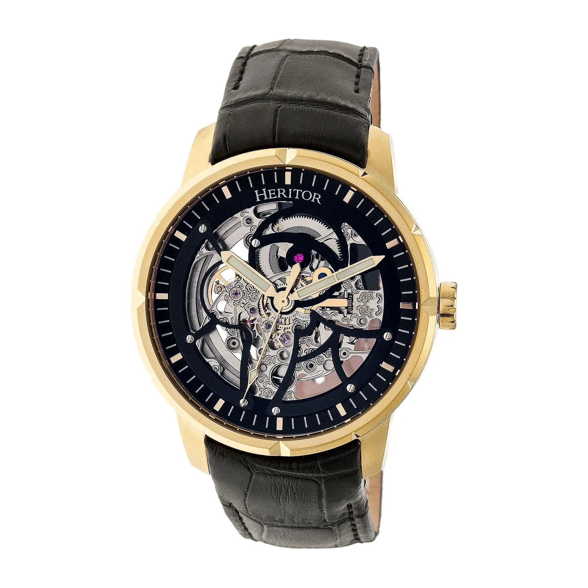 Heritor Automatic Men's Ryder Stainless Black and Gold Watch Heritor Automatic Men's Ryder Stainless Black and Gold Watch