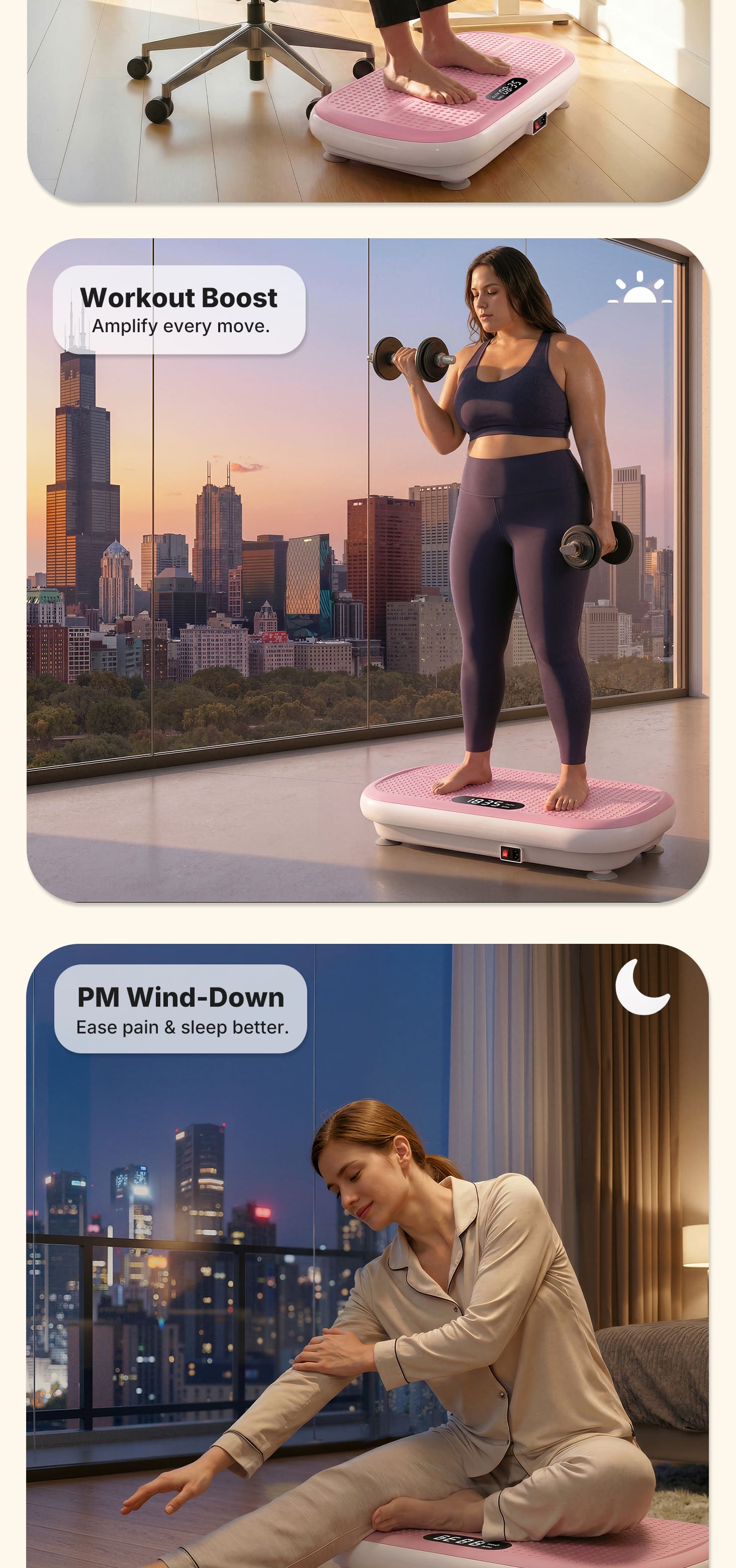 Merach High-Power Vibration Plate Exercise Machine,440lbs Weight Capacity, Bluetooth Remote Control, 4 Workout Modes for Home Gym Fitness Equipment Summervibes Merach High-Power Vibration Plate Exercise Machine,440lbs Weight Capacity, Bluetooth Remote Control, 4 Workout Modes for Home Gym Fitness Equipment Summervibes