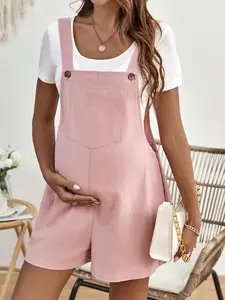 Women's Maternity Belted Shorts, Pregnancy Clothes, Summer Casual Elastic Versatile Sports Pregnancy Belts, Loose Fit Short Pants for All Seasons