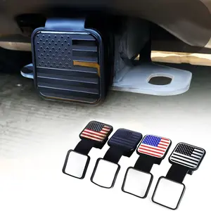 2 Inch Car Rubber Trailer Hitch Receiver Cover Trailer Hook Dust Plug Protective Cover For Toyota RAV4 FJ Land Cruiser 4Runner