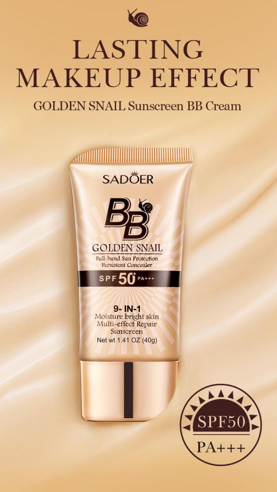 2PCS High-coverage waterproof snail BB cream - matte finish, long-lasting moisturizing and oil control, creates a natural makeup look, perfect for makeup beginners, a great gift for Mother's Day, Valentine's Day. anti-aging skin rejuvenation