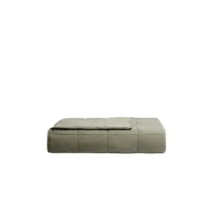 Parachute Linen Box Quilt in Moss Parachute Linen Box Quilt in Moss