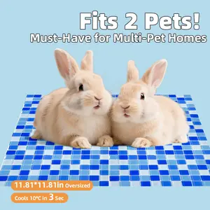 Escape the Heat! Our Rabbit Cooling Mat: Supersized for Maximum Comfort! it's way bigger than ordinary ones. Whether your bunny loves to sprawl or curl up, there's plenty of space. No more overheating; keep your furry friend cool all summer!