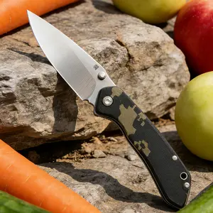 Outdoor portable fruit knife D2 steel, comfortable grip, suitable for male fathers as holiday gifts, camping, hiking, outdoor EDC portable multi-purpose tool