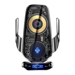 15W Fast Charging Car Wireless Charger Phone Holder, Wireless Mobile Charger, Multifunctional Car Phone Holder, Universal Car Interior Accessories for iPhone & Android Auto