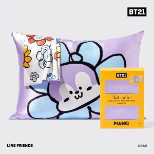 BT21 meets Kitsch Satin Pillowcase - MANG BT21 meets Kitsch Satin Pillowcase - MANG