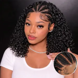 [Summer Musts] Wiggins Hair Braided Wigs Knotless Human Hair 13x4 Lace Front Wig With Baby Hair