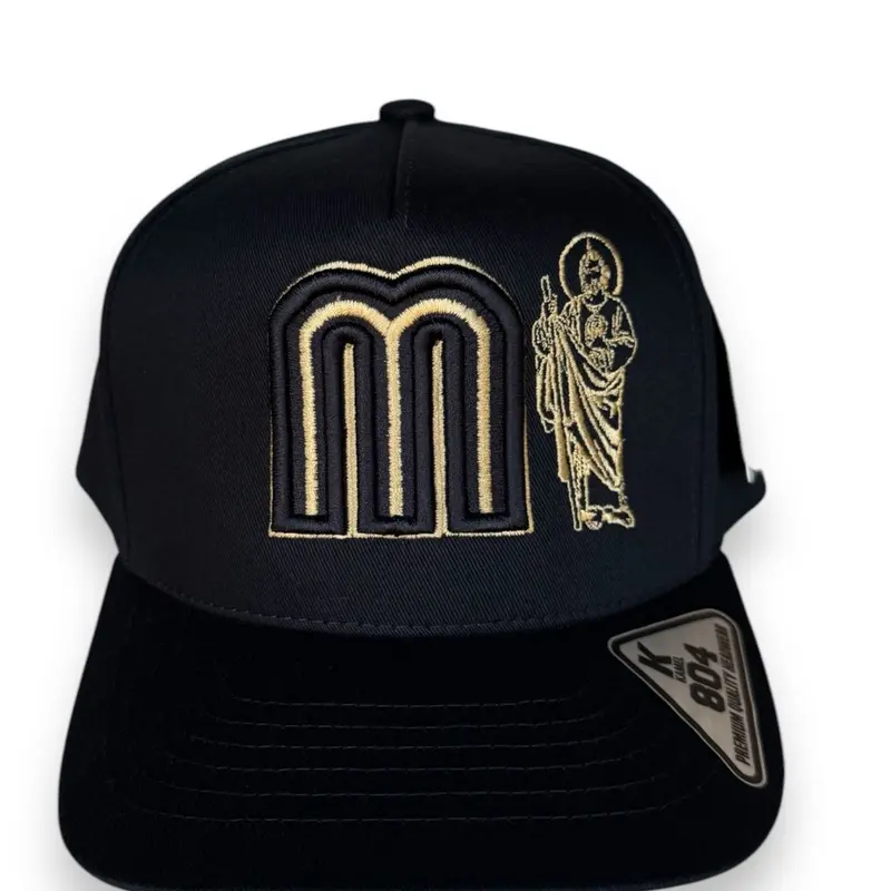 Men's Saint Jude Embroidered Snapback Baseball Cap - Adjustable Customizable Fit Embroidered Headwear, Faith-Inspired Mexican Traditional Hats, Casual Fashion Accessory