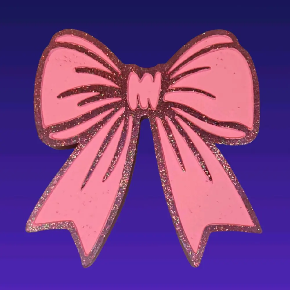 Dark Moon Freshies Pink Glitter Bow Freshie, Long-Lasting Car Fragrance & Accessory, Cute Scented Air Freshener for Car & Room with 4-6 Weeks Scent Duration, Car Accessory, Cute Bow