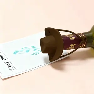 Creative Denim Cap Wine Stopper, Food-Grade Silicone Sealing Stoppers, Durable & Reusable Design Wine Bottle Stopper, Home Bar Accessories, Perfect for Home Use & Gifts