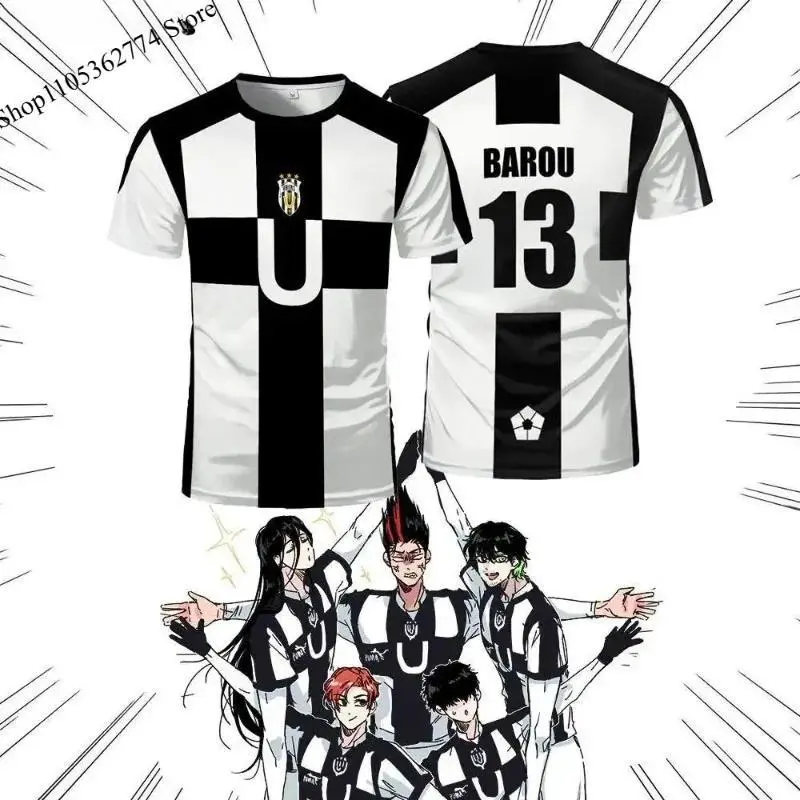 Anime Ubers Football Team Cosplay Costume Japanese Anime LORENZO AIKU Training Jersey Unisex Adult And Children's T-Shirt