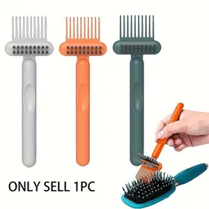 1pc Hair Brush Cleaning Tool 2-In-1 Comb Cleaning Brush Comb Cleaner Brush Mini Hair Brush Remover Removal For Removing Hair Dust Home And Salon Use
