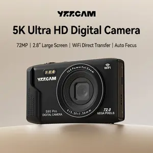 5K Ultra HD 72-megapixel CCD-style digital camera, comes with a free 32GB TF memory card, 2.8-inch screen, 16x zoom, Wi-Fi transfer to mobile devices, natural beauty filters, and built-in flash