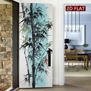 Bamboo Pattern Wall Sticker, 2 Counts/set Easy Apply Peel & Stick Wall Decal, Waterproof & Scratch Resistant Decoration Painting for Home, Kitchen, Bathroom, Bedroom
