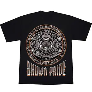 Brown Pride, Chicano Clothing, Lowrider Apparel, Gangster Style, Chicana Themed Mexican Sports Top,Men's Short-Sleeve Sports T-Shirt