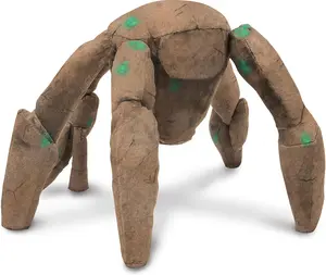 Stone Style Spider Plush Toy – Poseable Creature Figure with Soft Texture for Desk Decoration and Display Use