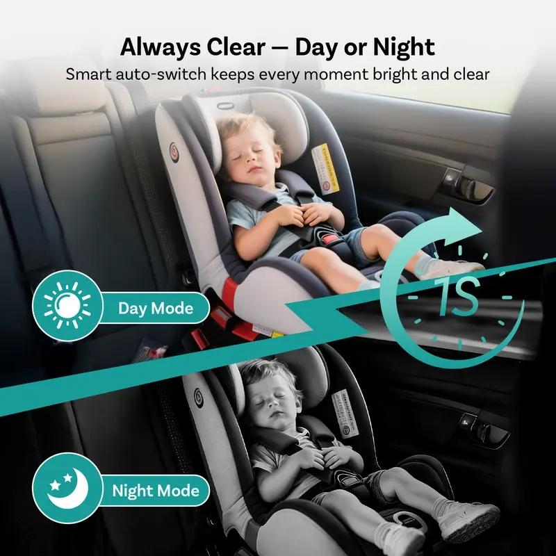 OTTOCAST Wireless CarPlay Adapter & Baby Camera for Car 1080P HD Rear Seat Monitor Display on Car Screen,150°Wide Angle No-Glow Night View, Safety for Kids & Infants