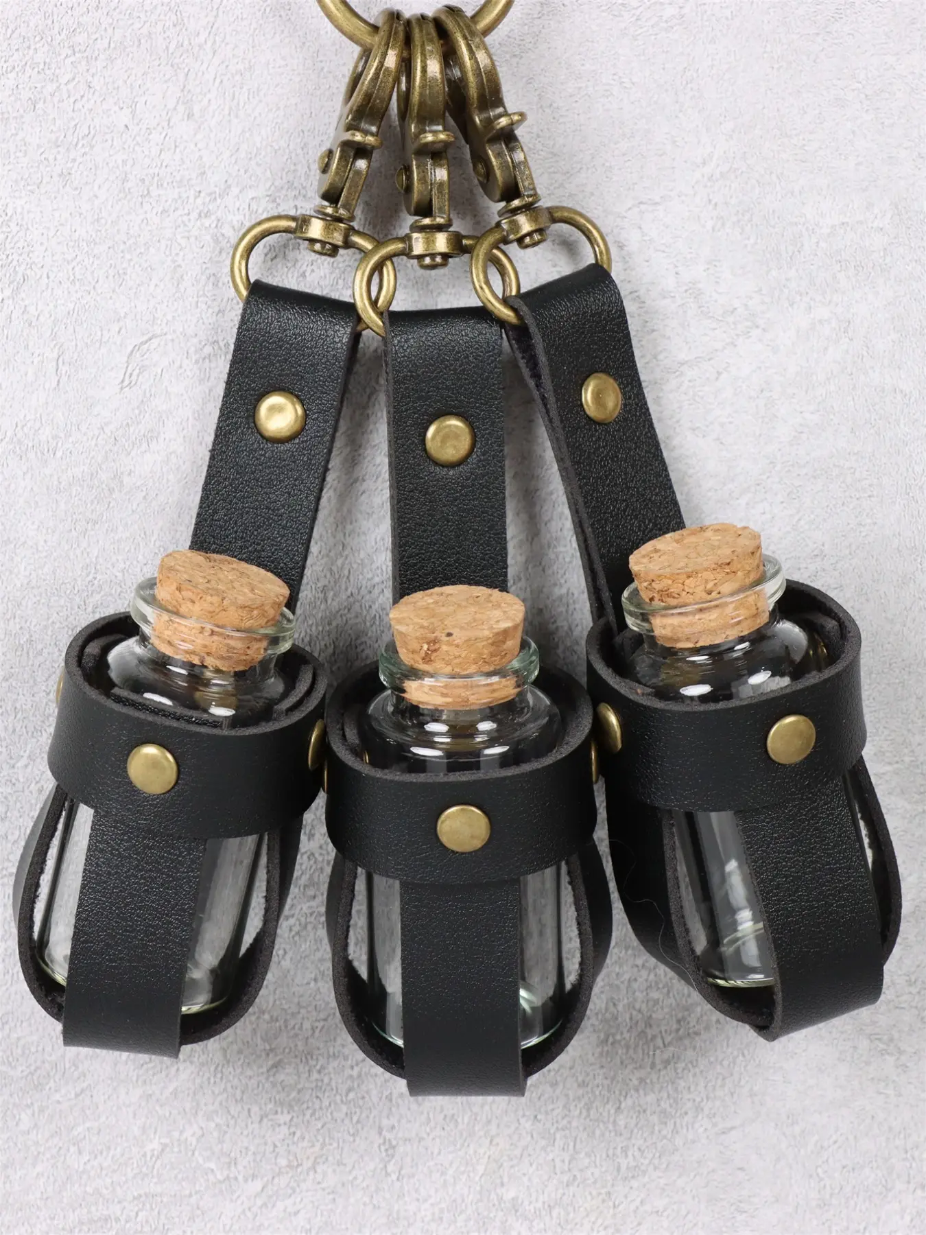 Medieval Alchemist Belt Pouch with Potion Vials, Faux Leather Waist Pack for Medieval Alchemy Belt Bag - Leather Pouch with Potion Vials  main image 2