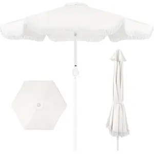 Best Choice 9ft Fringe Market Umbrella – Boho Patio Sunshade w/ Tilt, UPF50+, Steel Pole for Table, Pool, Deck Best Choice 9ft Fringe Market Umbrella – Boho Patio Sunshade w/ Tilt, UPF50+, Steel Pole for Table, Pool, Deck